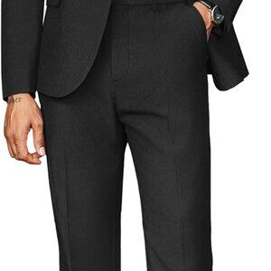 Comfortable Men's 2 Piece Suit - Soft Fabric Slim Fit Blazer & Tuxedo Pants